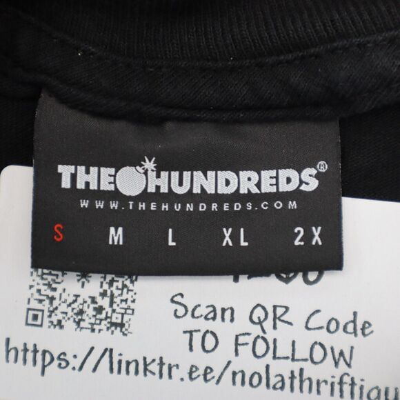 The Hundreds Shirt Womens S Black Cropped Short Sleeve Crew Neck Cotton T Shirt - Picture 2 of 15